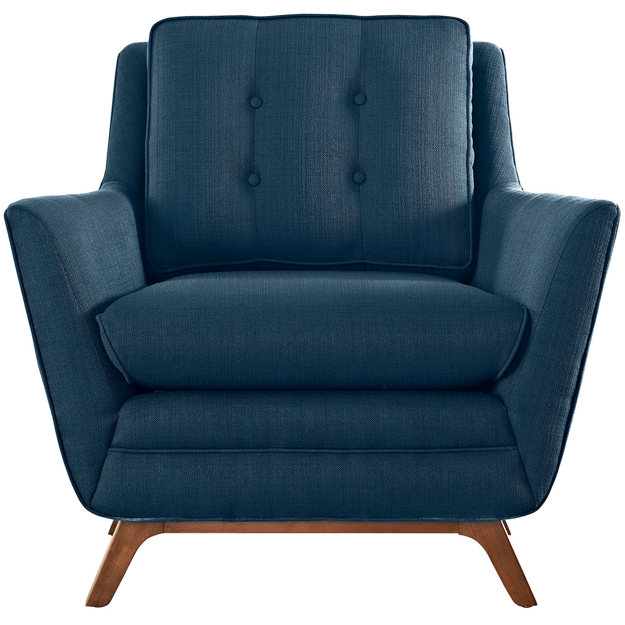 Beguile Upholstered Fabric Living Room Set Set of 3, Azure