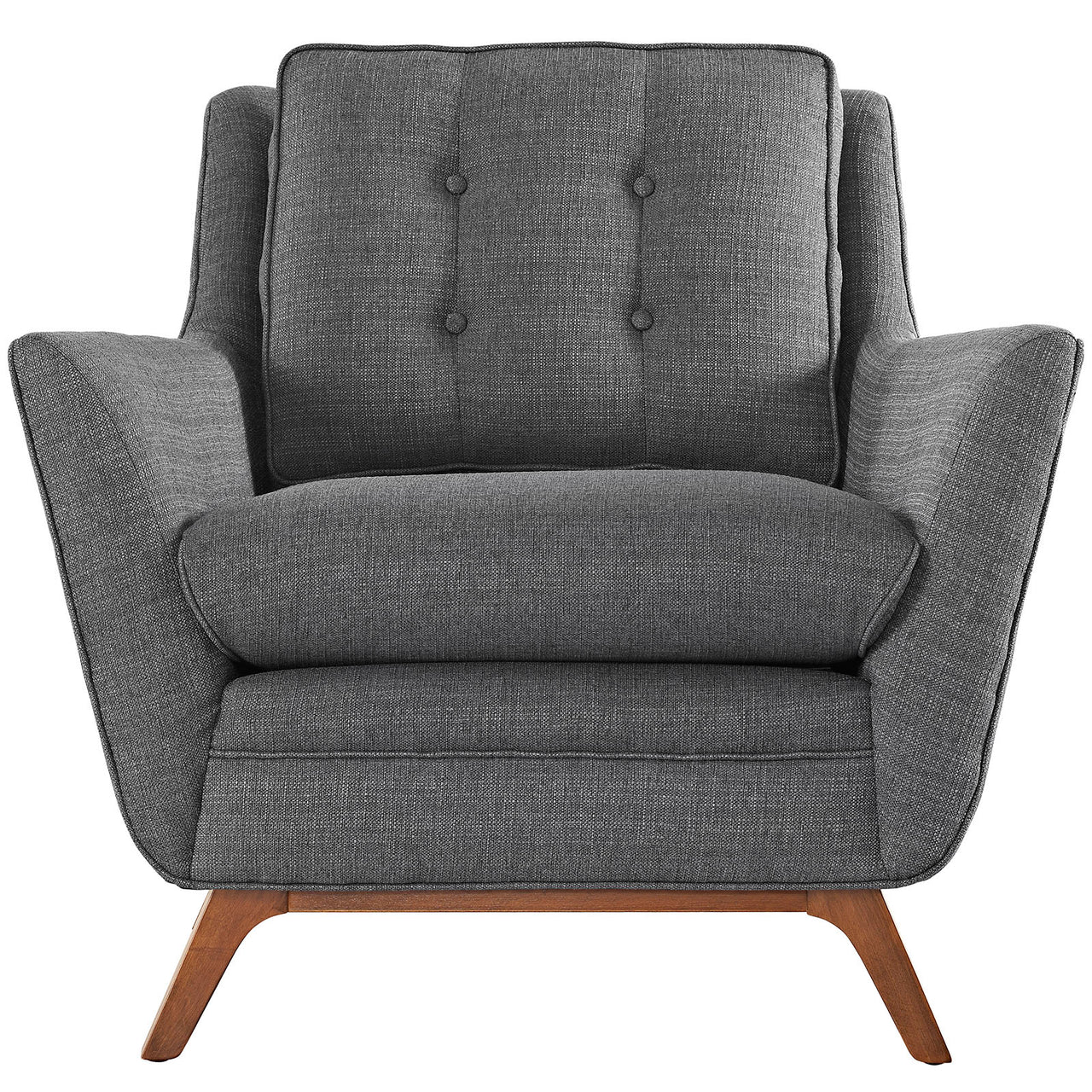 Beguile Upholstered Fabric Armchair, Gray