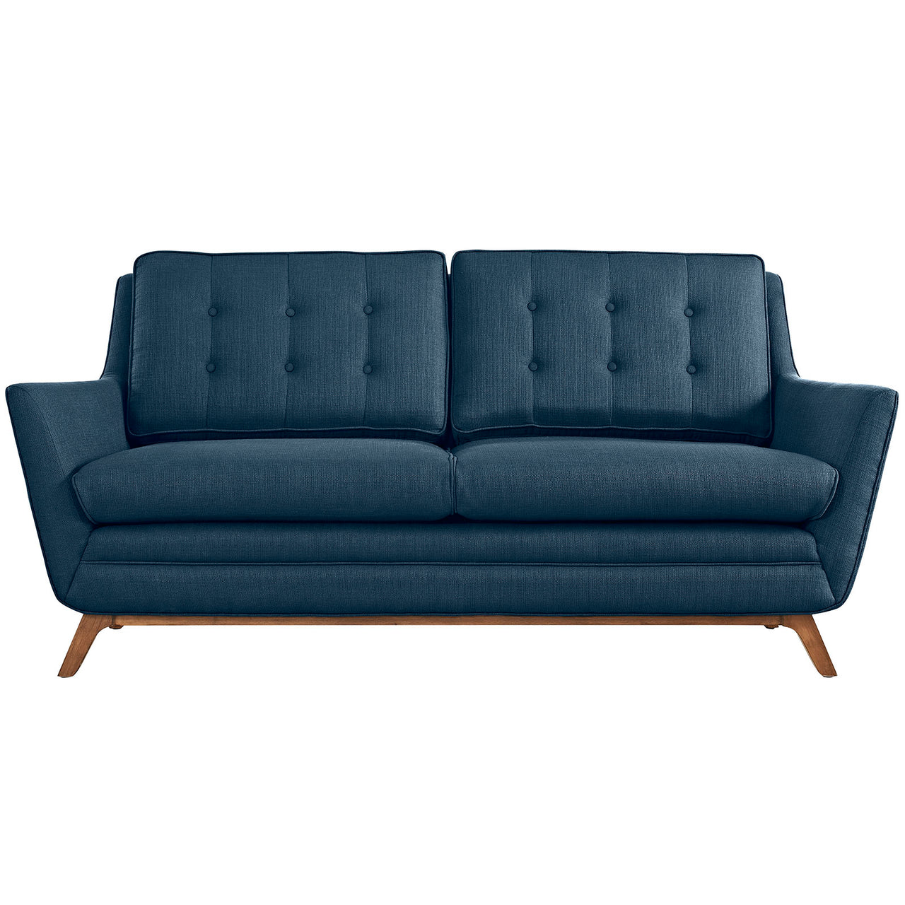 Beguile Upholstered Fabric Living Room Set Set of 3, Azure