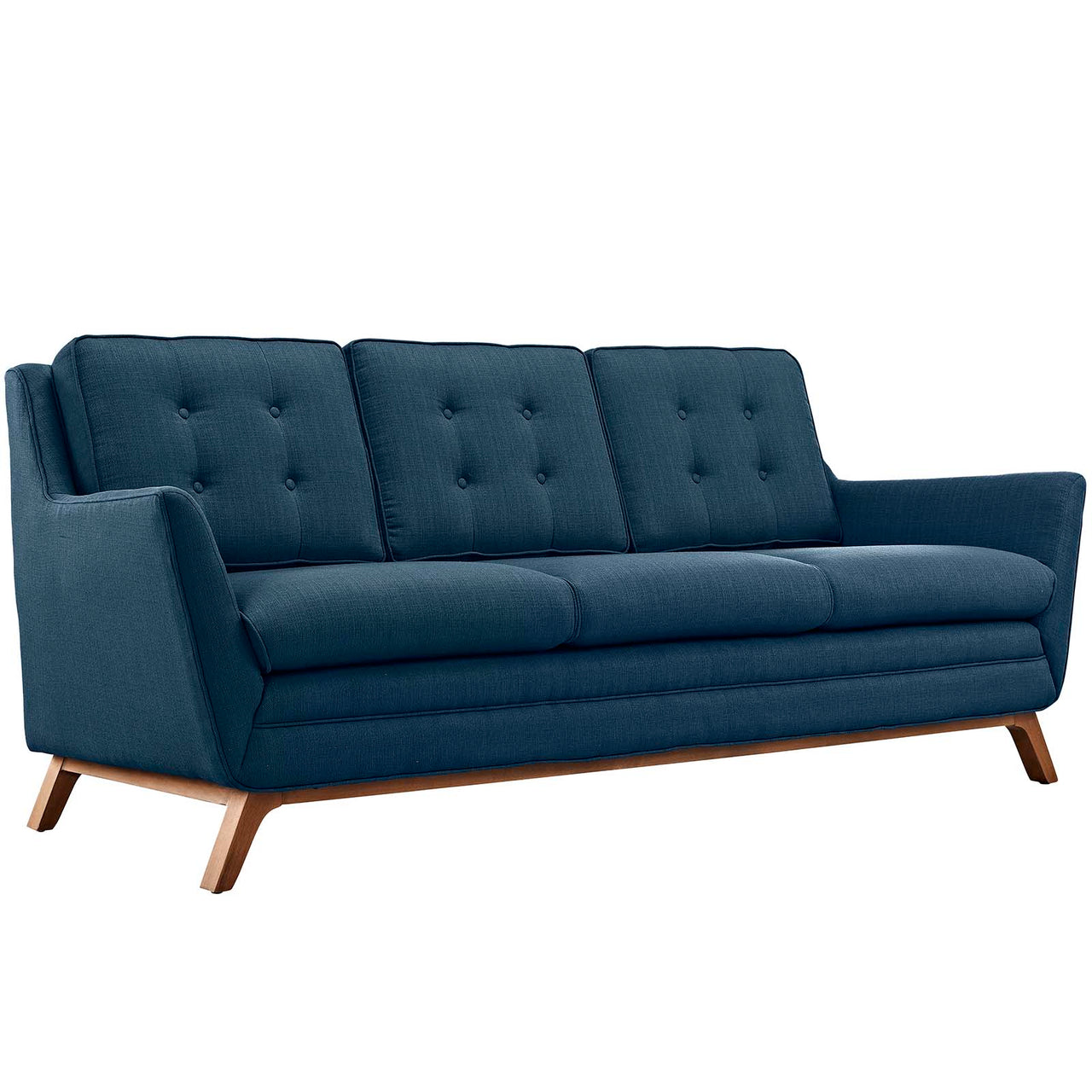Beguile Upholstered Fabric Sofa, Azure