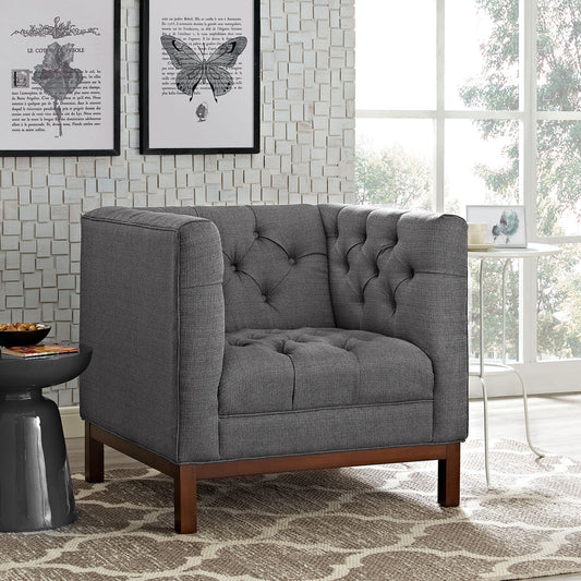 Poise Fabric Armchair, Gray