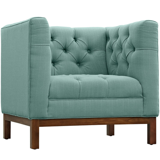 Poise Fabric Armchair, Aqua Green
