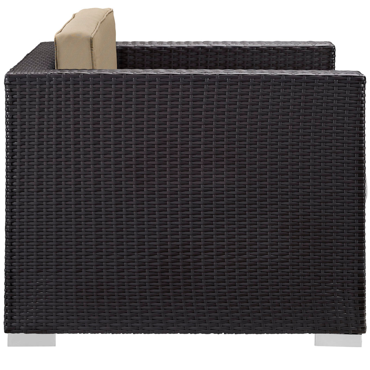 Conversation 5-Piece Alfresco Sectional Set, Espresso & Mocha