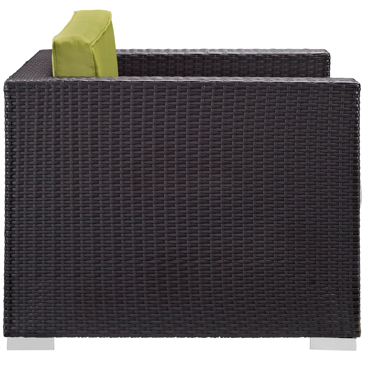 Conversation 5-Piece Alfresco Sectional Set, Espresso & Peridot