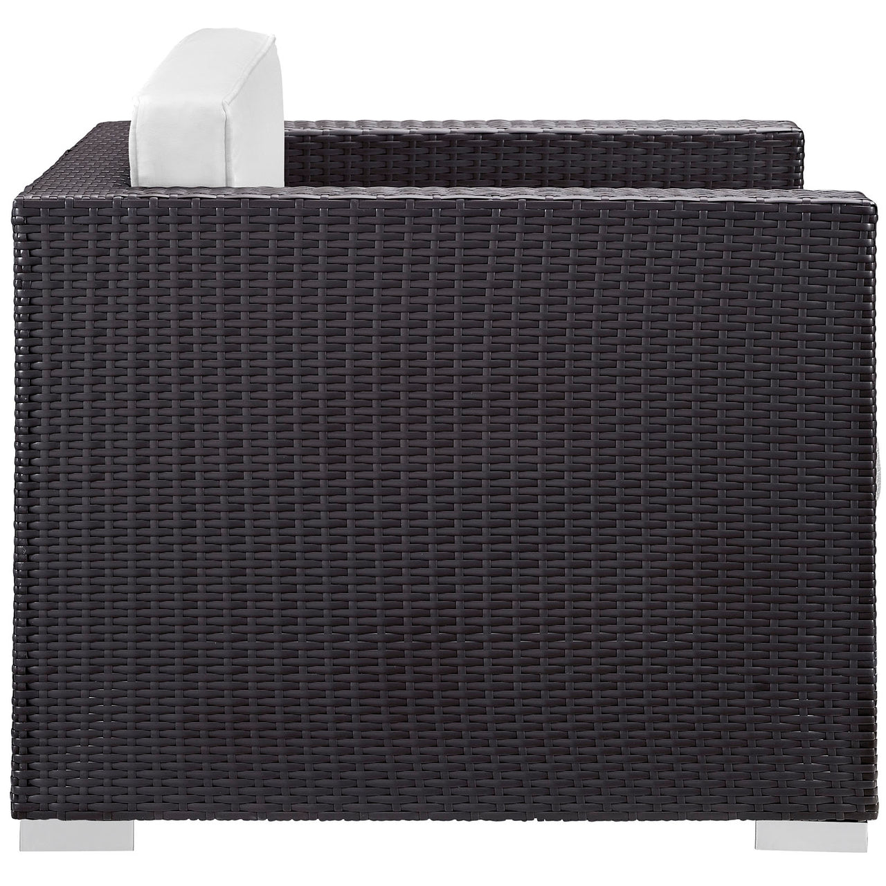 Conversation 5-Piece Alfresco Sectional Set, Espresso & White