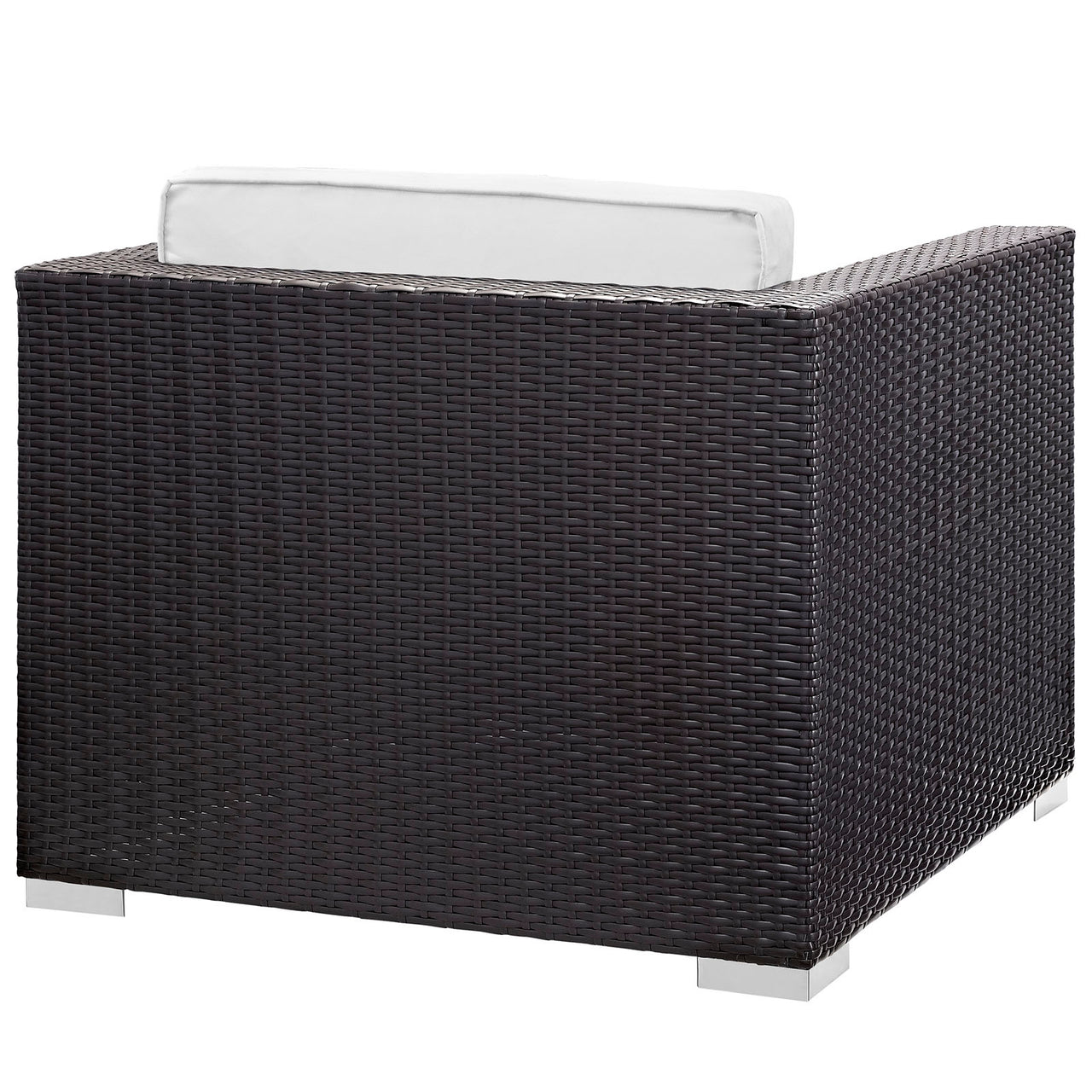 Conversation 5-Piece Alfresco Sectional Set, Espresso & White