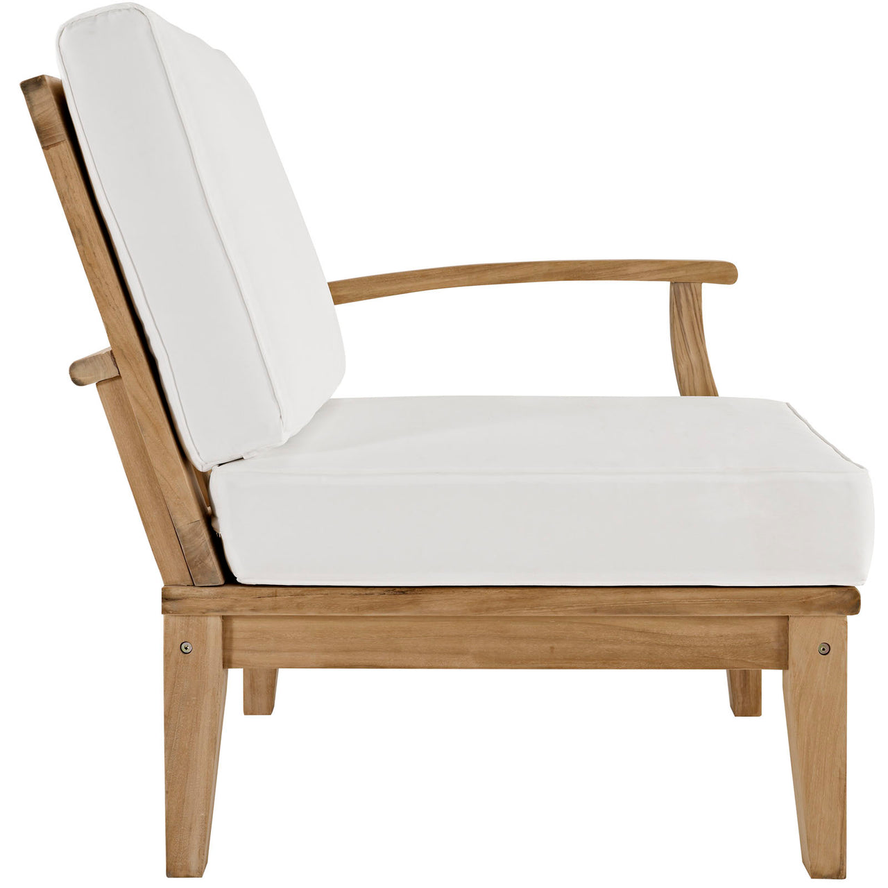 Shorehaven 6-Piece Alfresco Lounging Set, Natural Wood & White