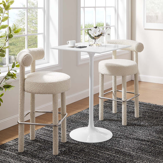 Ensemble Square Bar Table, White