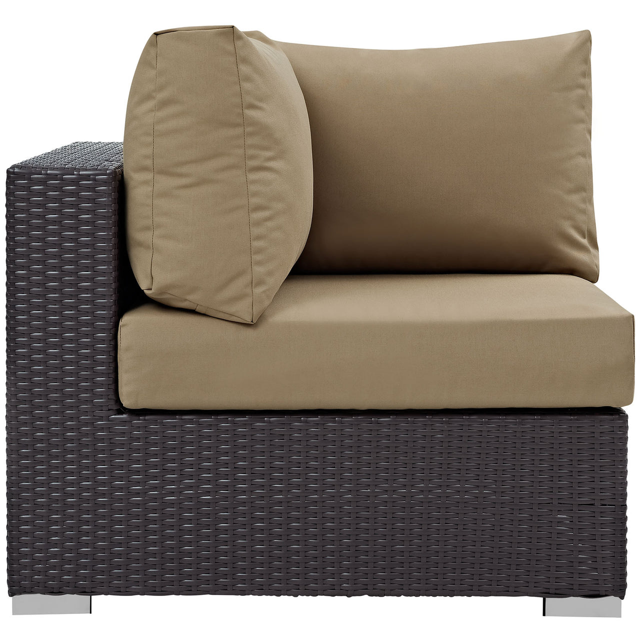 Convene 10 Piece Outdoor Patio Sectional Set, Espresso & Mocha