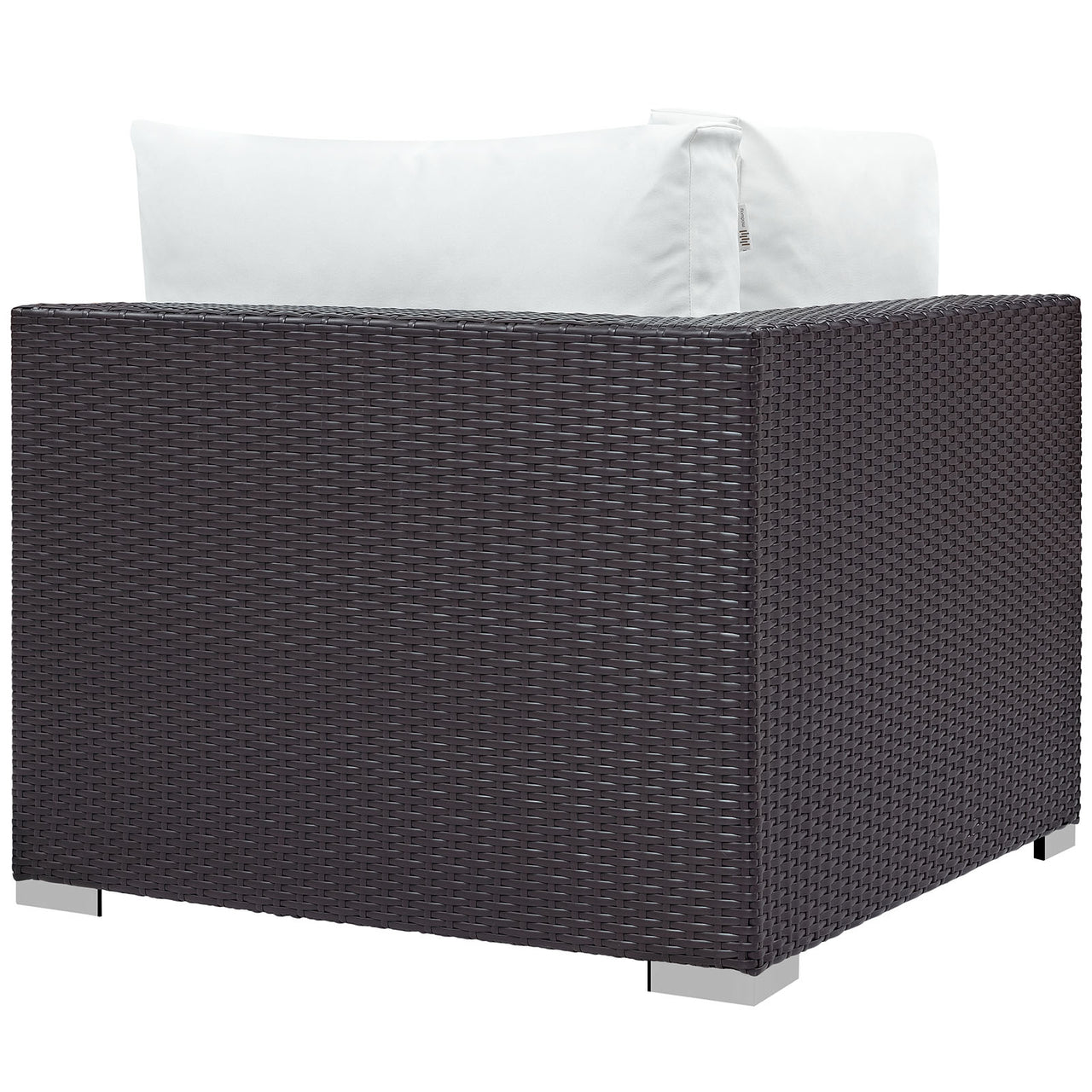 Convene 10 Piece Outdoor Patio Sectional Set, Espresso & White