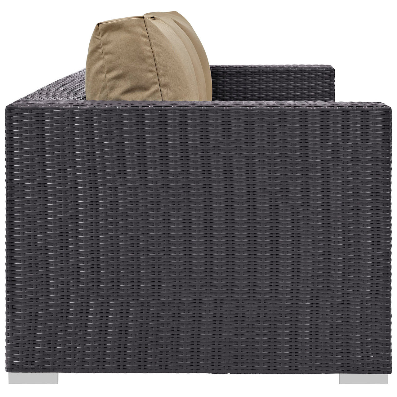 Convene Outdoor Patio Sofa, Espresso & Mocha