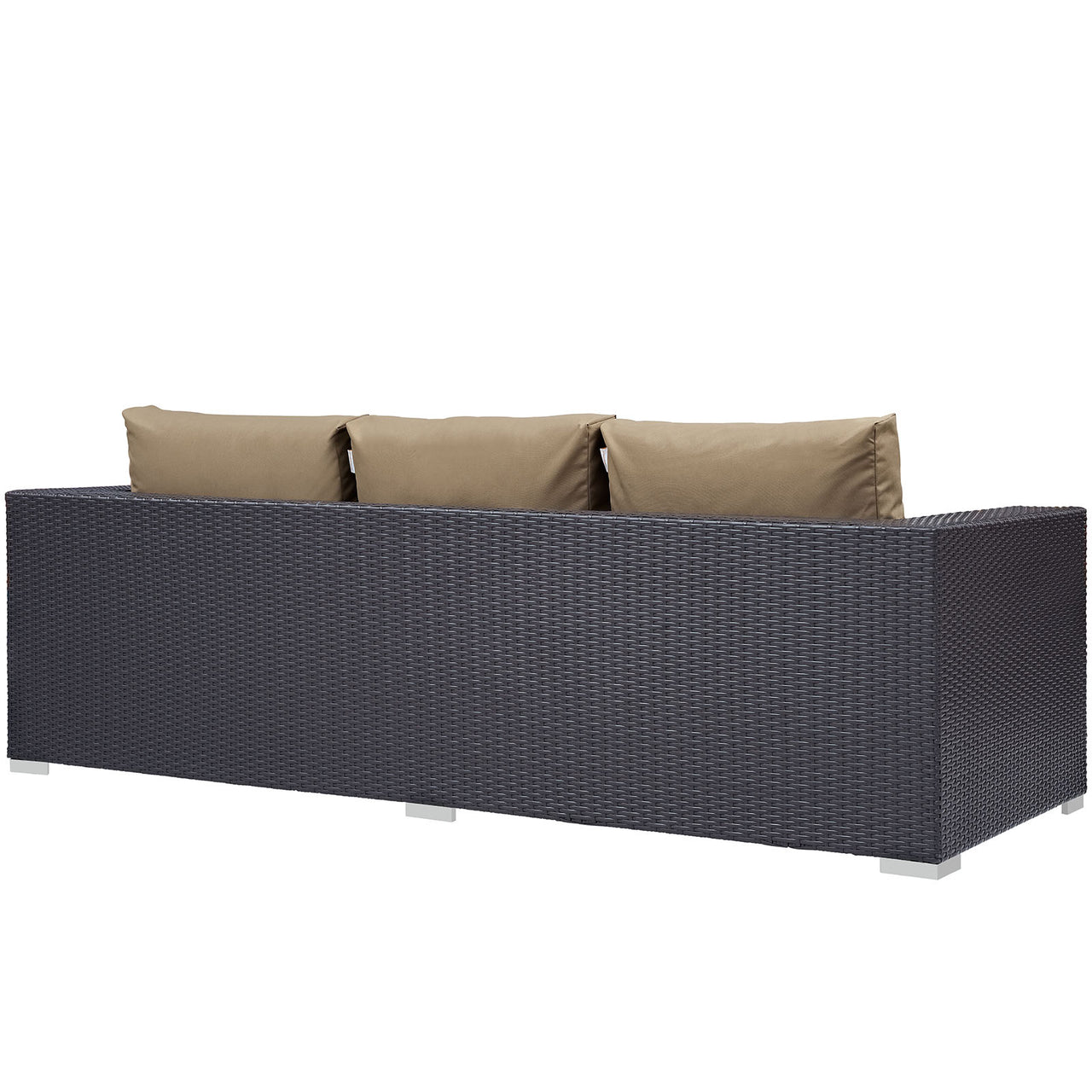 Convene Outdoor Patio Sofa, Espresso & Mocha