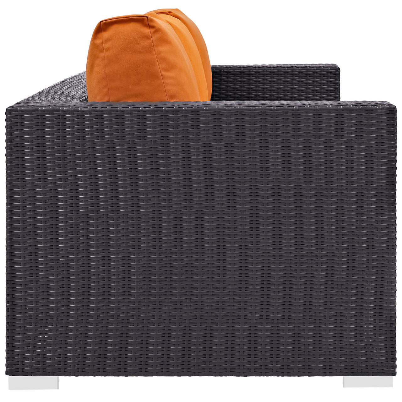 Conversation 3-Piece Alfresco Sectional, Espresso & Orange