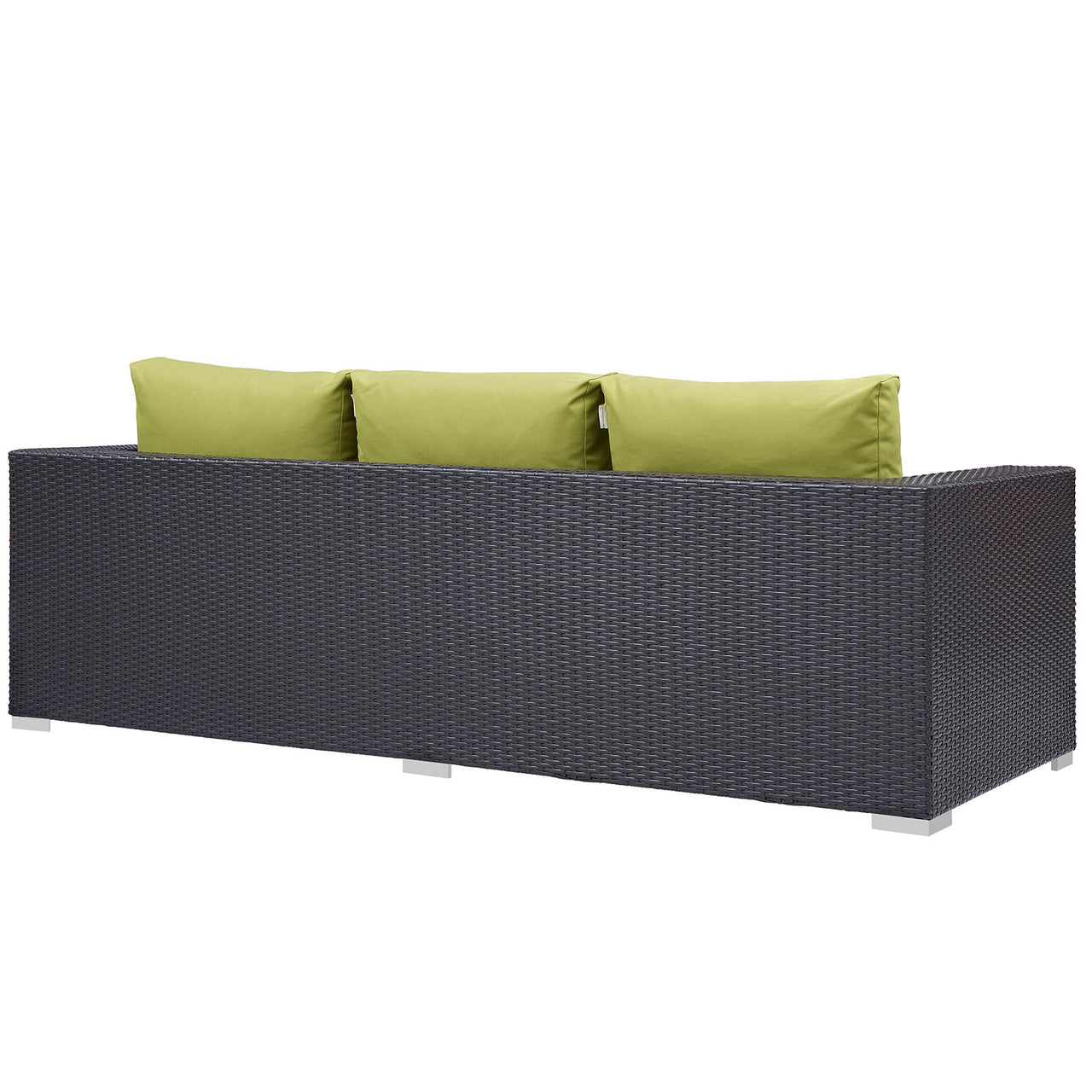 Convene Outdoor Patio Sofa, Espresso & Peridot