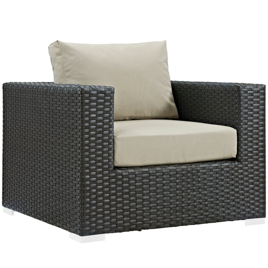 Soul Journey Alfresco Sunbrella® Armchair, Canvas Antique Beige