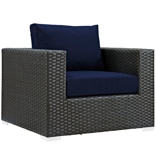Soul Journey Alfresco Sunbrella® Armchair, Canvas Navy