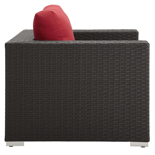 Soul Journey Alfresco Sunbrella® Armchair, Canvas Red