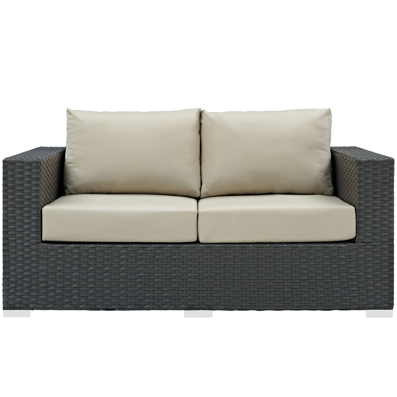 Sojourn Outdoor Patio Sunbrella® Loveseat, Canvas Antique Beige