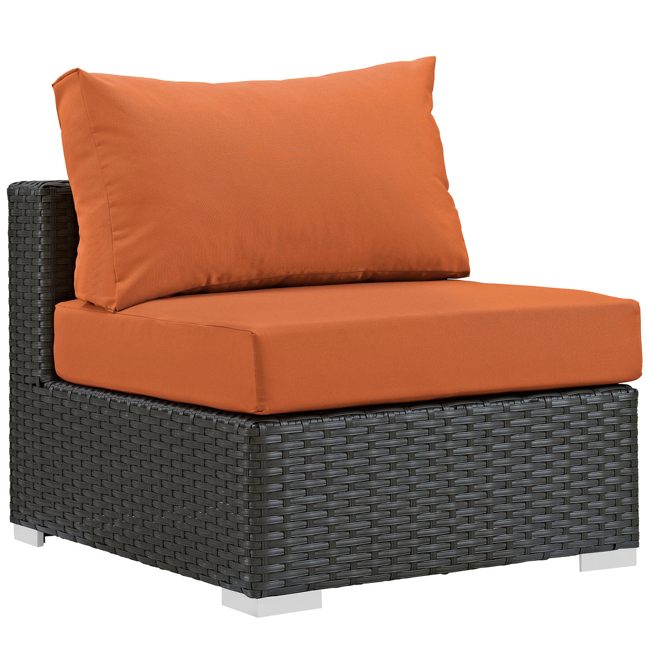Sojourn Outdoor Patio Sunbrella® Armless Chair | Outdoor Modular Sectional Component, Canvas Tuscan