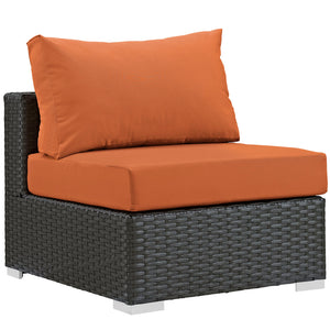 Sojourn Outdoor Patio Sunbrella® Armless Chair | Outdoor Modular Sectional Component, Canvas Tuscan
