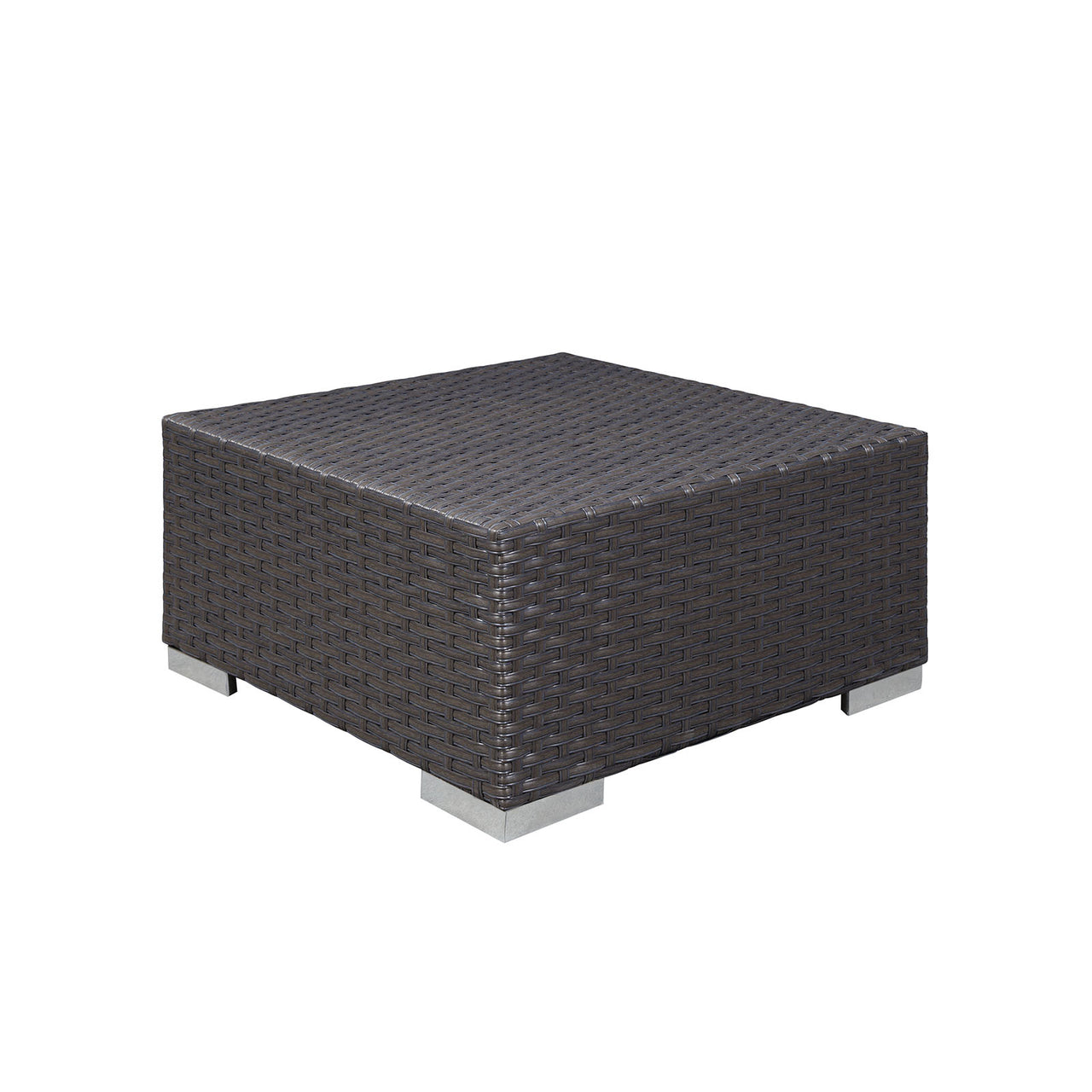 Soul Journey Alfresco Sunbrella® Ottoman | Outdoor Modular Sectional Component, Canvas Navy