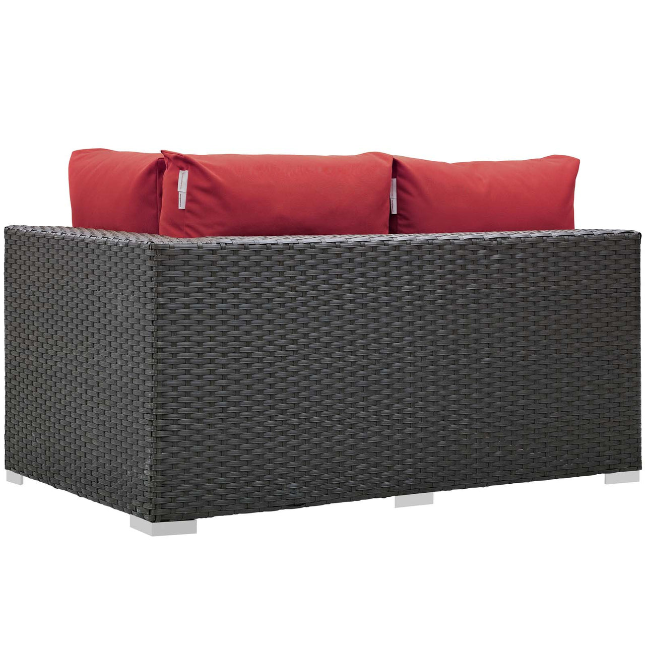 Soul Journey Alfresco Sunbrella® Right-Arm Loveseat | Outdoor Modular Sectional Component, Canvas Red