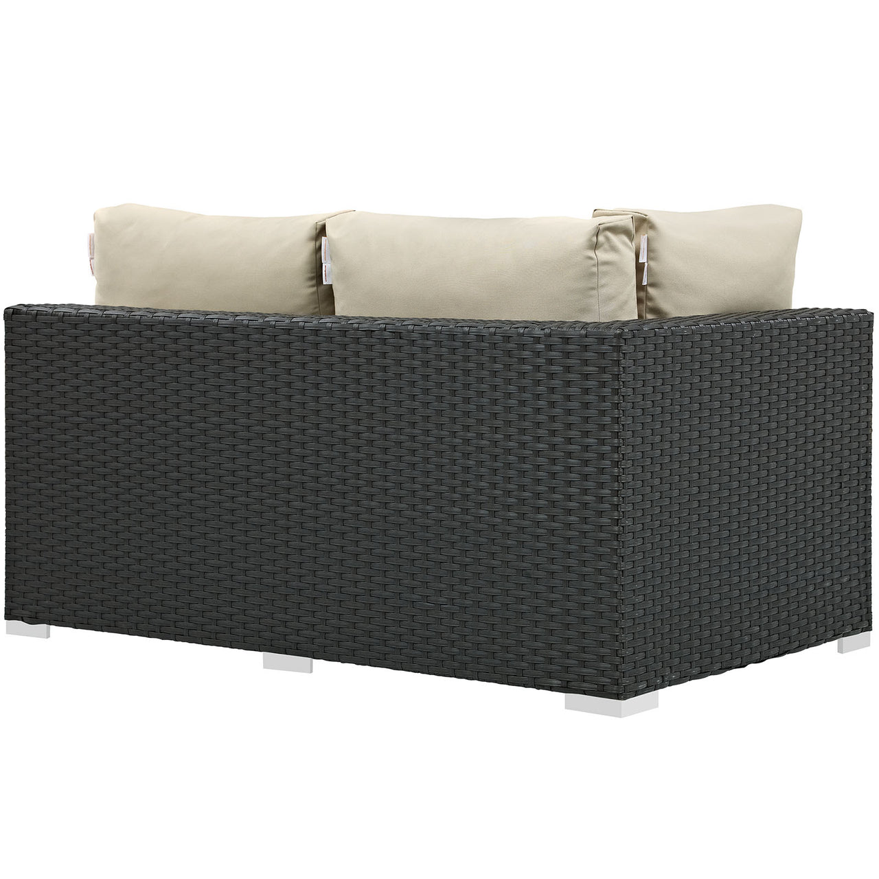 Soul Journey Alfresco Sunbrella® Left-Arm Loveseat | Outdoor Modular Sectional Component, Canvas Antique Beige