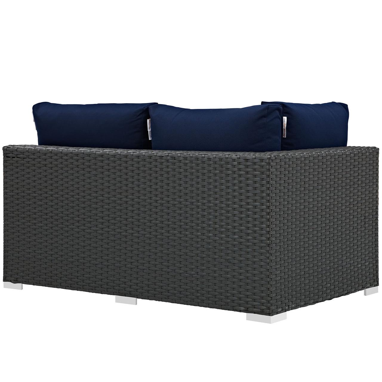 Sojourn Outdoor Patio Sunbrella® Left-Arm Loveseat | Outdoor Modular Sectional Component, Canvas Navy