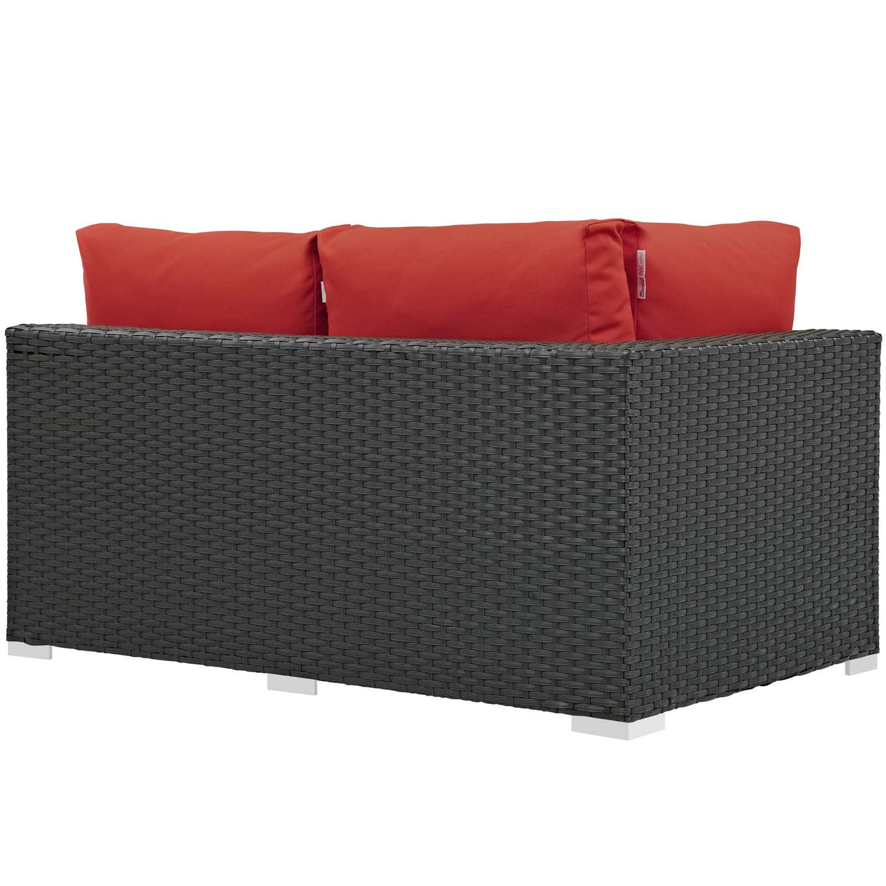 Soul Journey Alfresco Sunbrella® Left-Arm Loveseat | Outdoor Modular Sectional Component, Canvas Red