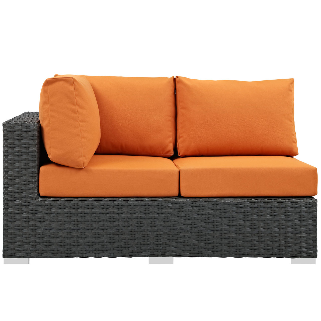 Sojourn Outdoor Patio Sunbrella® Left-Arm Loveseat | Outdoor Modular Sectional Component, Canvas Tuscan