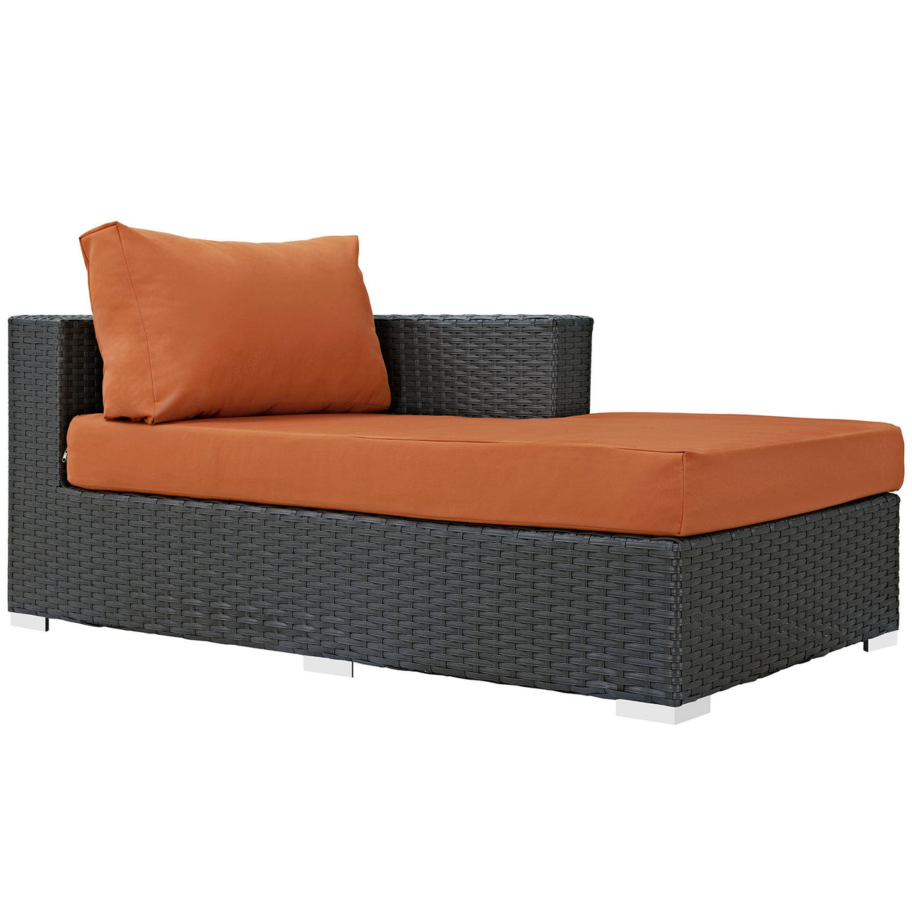 Soul Journey Alfresco Sunbrella® Right-Arm Chaise | Outdoor Modular Sectional Component, Canvas Tuscan