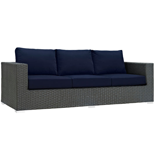 Soul Journey Alfresco Sunbrella® Sofa, Canvas Navy