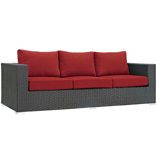 Soul Journey Alfresco Sunbrella® Sofa, Canvas Red