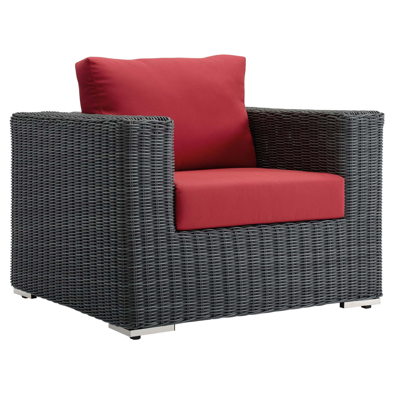 Summon Outdoor Patio Sunbrella® Armchair, Canvas Red