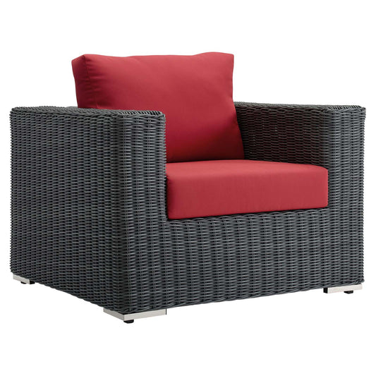 Invocation Alfresco Sunbrella® Armchair, Canvas Red