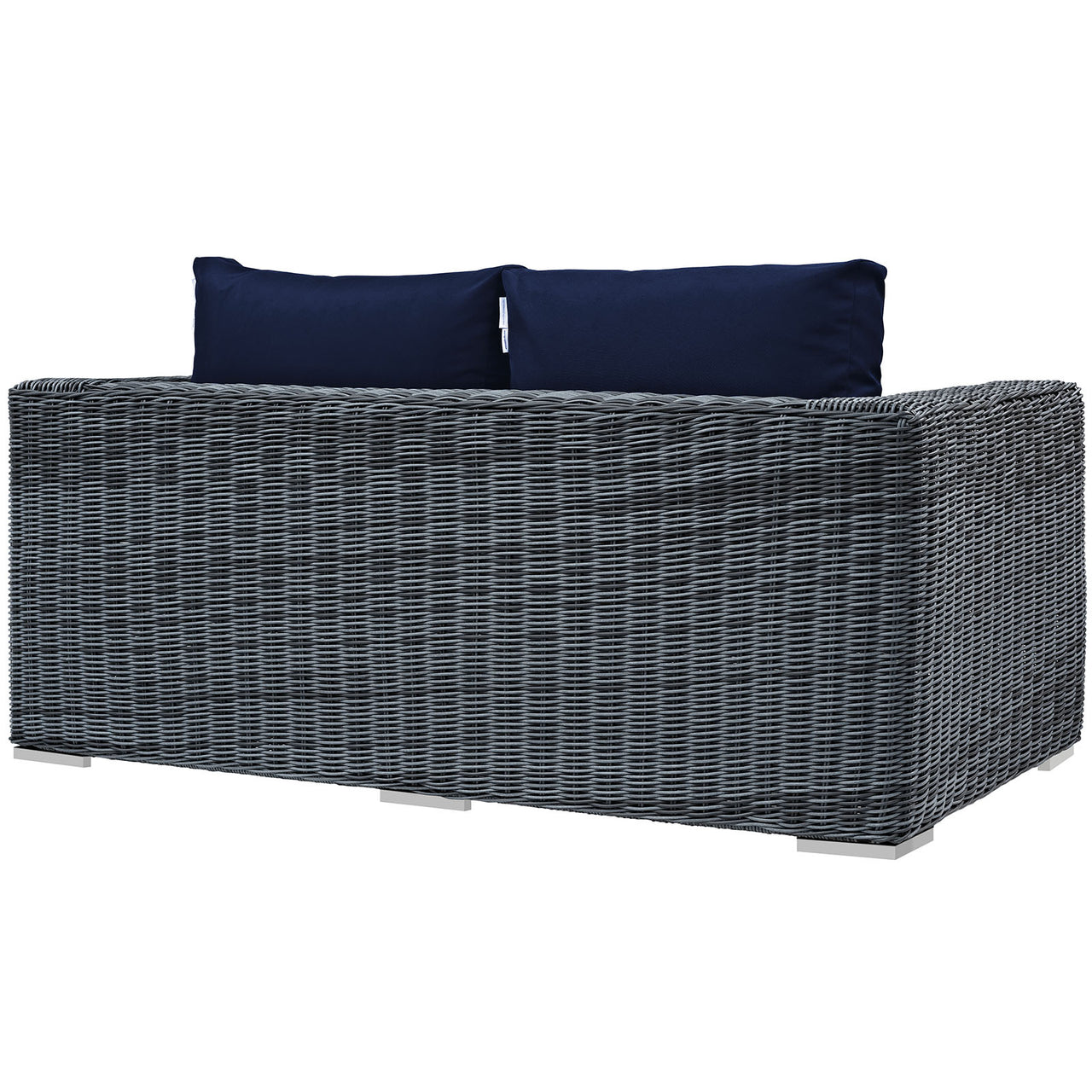 Summon Outdoor Patio Sunbrella® Loveseat, Canvas Navy