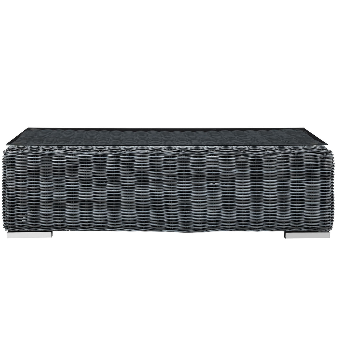 Invocation Alfresco Glass Top Coffee Table, Gray