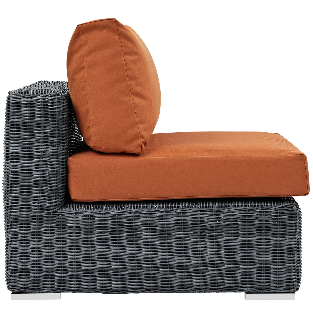 Invocation Alfresco Sunbrella® Armless Chair | Outdoor Modular Sectional Component, Canvas Tuscan