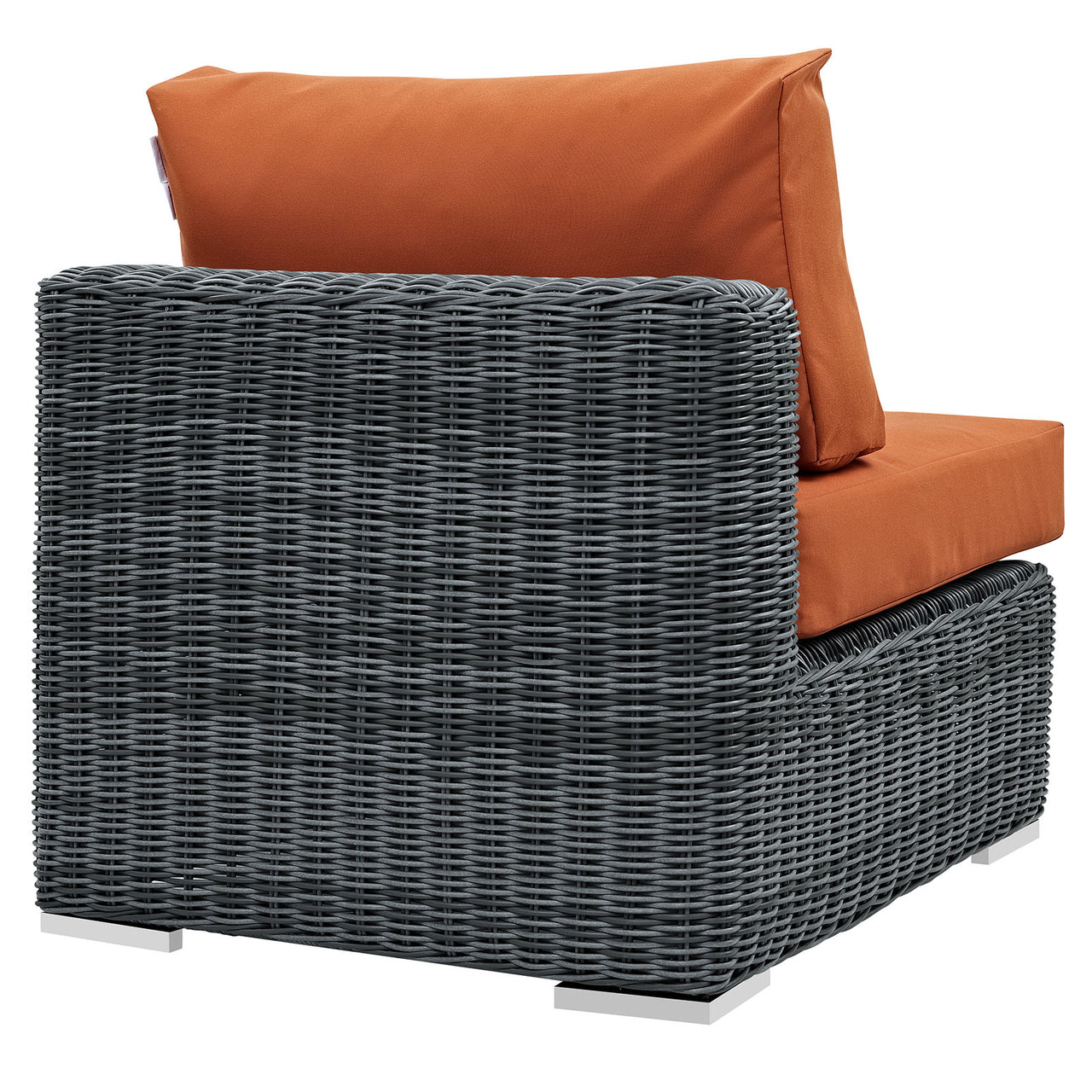 Invocation Alfresco Sunbrella® Armless Chair | Outdoor Modular Sectional Component, Canvas Tuscan