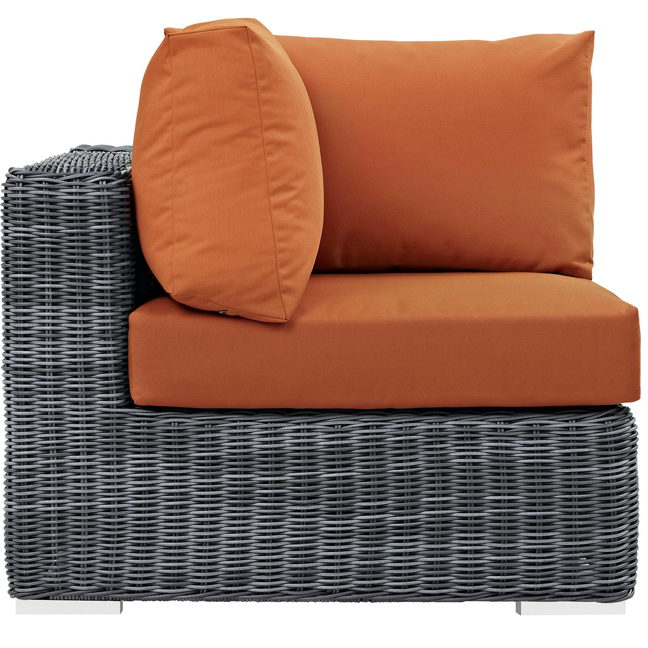 Invocation Alfresco Sunbrella® Corner Chair | Outdoor Modular Sectional Component, Canvas Tuscan