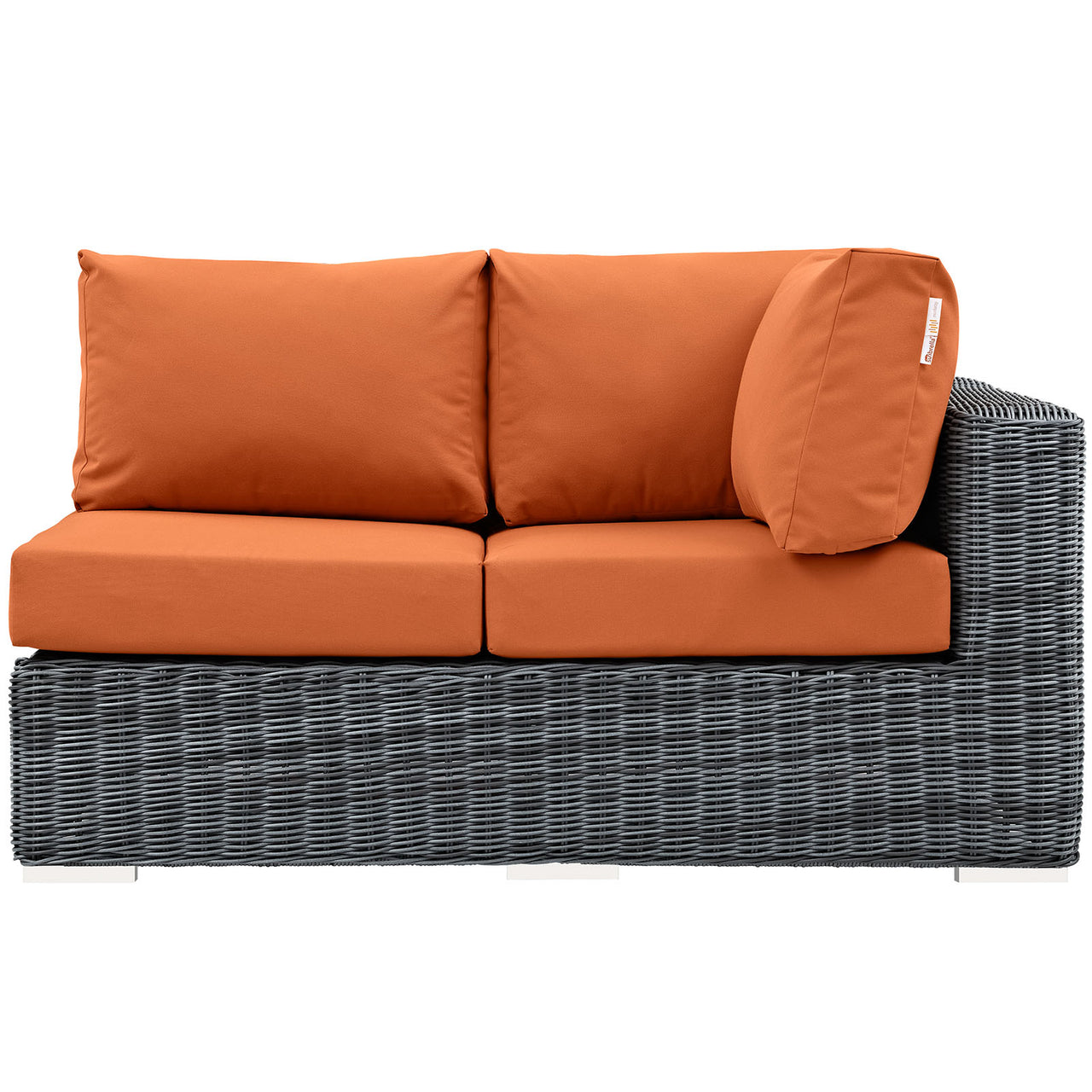 Invocation Alfresco Sunbrella® Right-Arm Loveseat | Outdoor Modular Sectional Component, Canvas Tuscan