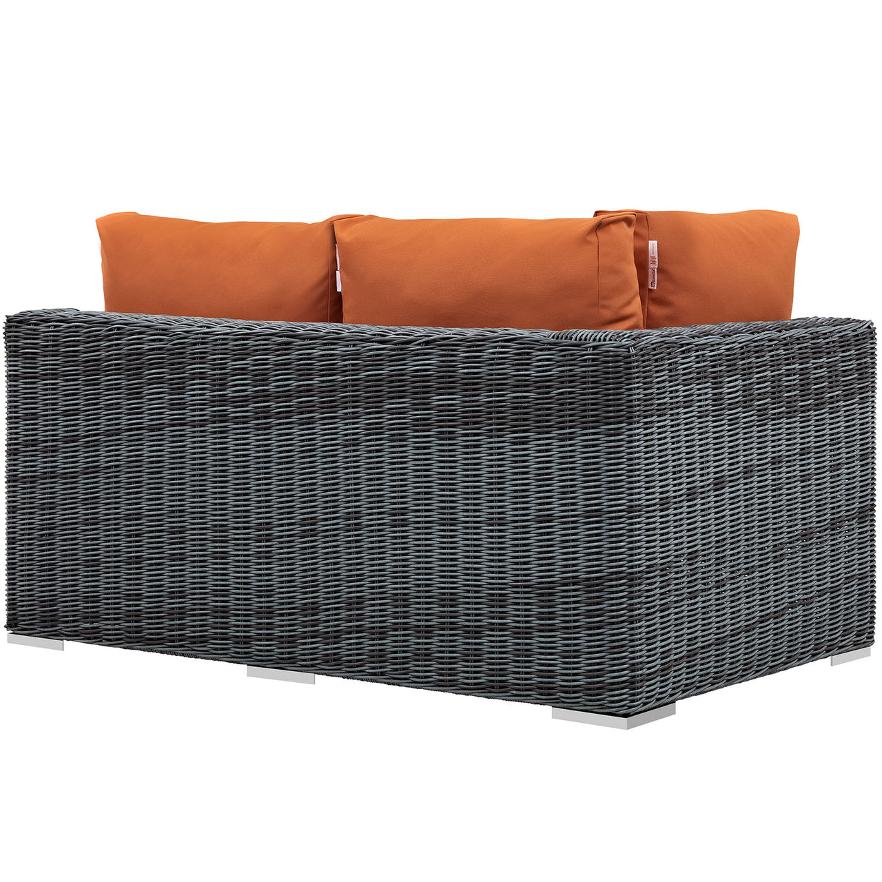 Invocation Alfresco Sunbrella® Left-Arm Loveseat | Outdoor Modular Sectional Component, Canvas Tuscan