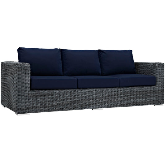 Invocation Alfresco Sunbrella® Sofa, Canvas Navy