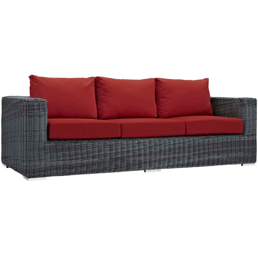 Invocation Alfresco Sunbrella® Sofa, Canvas Red