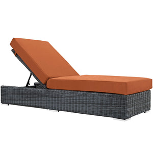 Summon Outdoor Patio Sunbrella® Chaise Lounge, Canvas Tuscan