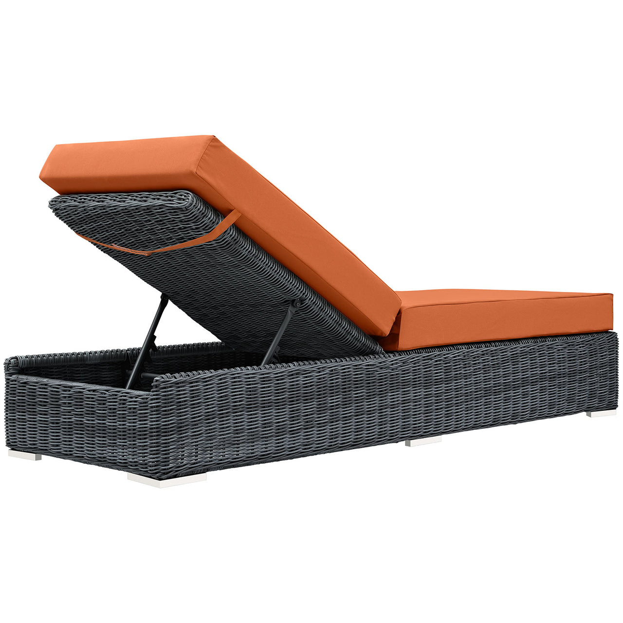 Summon Outdoor Patio Sunbrella® Chaise Lounge, Canvas Tuscan