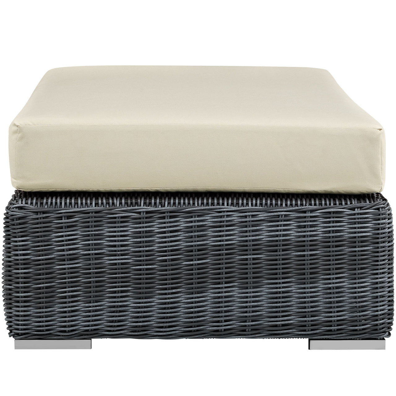 Summon Outdoor Patio Sunbrella® Rectangle Ottoman, Canvas Antique Beige
