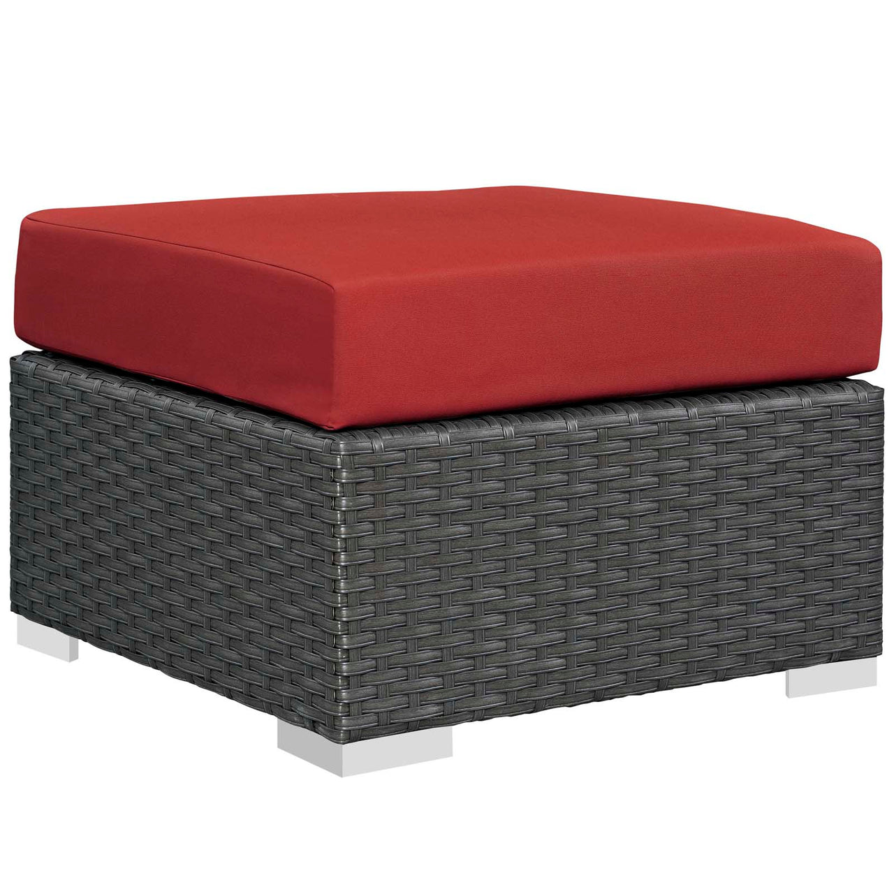 Sojourn 5 Piece Outdoor Patio Sunbrella® Sectional Set, Canvas Red