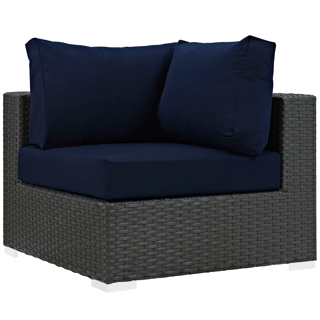 Sojourn 7 Piece Outdoor Patio Sunbrella® Sectional Set, Canvas Navy