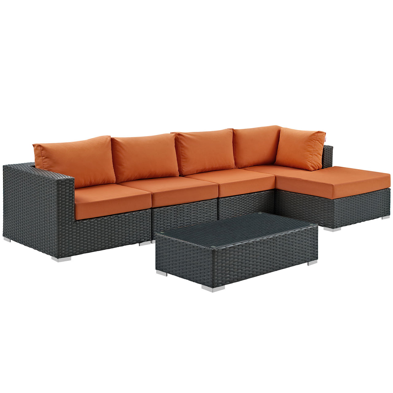 Soul Journey 5-Piece Alfresco Sunbrella® Sectional Set, Canvas Tuscan